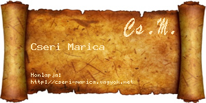 Cseri Marica névjegykártya